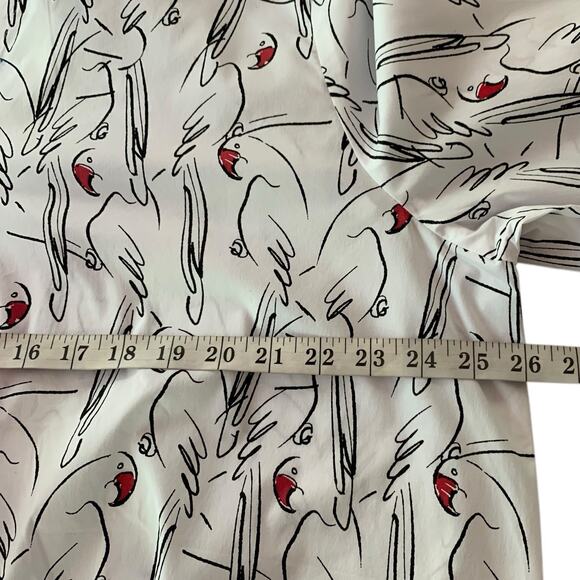 Chico's Top NWT Size 4 (2X) Amazon Parrots Tie Front Popover Artsy Statement - Picture 6 of 7